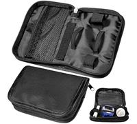 HANABASS 2 pièces Pochette Lecteur Glycémie Portable Oxford Étui de Rangement Résistant Aux Chocs et Éclaboussures Lot pour Glucomètres et Appareils de Mesure Sanguine Voyage et Usage