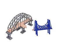 HANABASS 2 pièces Pont Suspendu Décoratif pour Train Modèle de Pont Ferroviaire DIY Éducatif Kit Accessoire pour Voie Ferrée Suspendu pour Garçon Fille