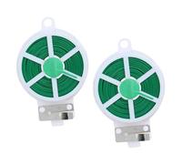 HANABASS 2 Rouleaux Attaches de Jardin Vertes Multifonctions avec Coupe Fil Câbles Flexibles pour Plantes Liens pour Branches Fixation Durable pour Vignes et Arbustes