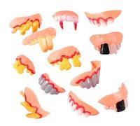 HANABASS 20 Pièces Dents Halloween Fausses Dents Vampire Dentier Zombie Accessoire Cosplay Adultes Fête