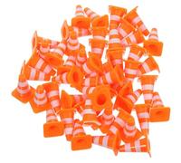 HANABASS 20 pièces Mini Traffic Scene Toys Set with Orange Traffic Cones and Road Signs for Early Childhood Education and Safety Awareness