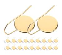 HANABASS 20pcs Pendentifs Plateaux à Boucles D'oreilles en Acier Inoxydable Or, Design Intemporel, Soudure Sécurisée, pour DIY et Création de Bijoux Uniques