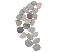 HANABASS 24 Galets Naturels Plats à Peindre 3-5 CM, Pierres Grises Lisses pour Loisirs Créatifs Garçon et Filles et Adultes, Décoration Jardin Intérieure et Extérieure, Set 24 Pièces