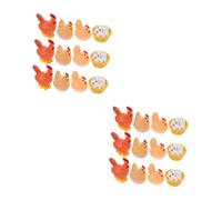 HANABASS 24 Pièces Micro Landscape Resin Chicken Figurines Farm Themed Garden Accessories and Detailed Miniature Hen Ornaments for Living Bedroom Study Decoration