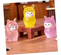 HANABASS 24 Pièces Miniatures Luminoues Résine Figurines Colorées Qui Décorations Micro Paysage pour Maison de Poupée Aquarium et Bureau