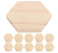 HANABASS 25 Pièces de Planches Hexagonales en Bois Brut pour Bricolage, Matériau en Bois Résistant la Déformation, Usage Polyvalent pour Décoration Intérieure et Loisirs Créatifs