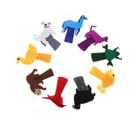 HANABASS 27 Pièces Set de Marionnettes à Doigts Feutre Animaux pour Garçon Fille Compactes et Légères pour Histoires et Jeux Imagination Ensemble Éducatif Portable