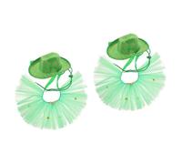 HANABASS 2ensembles Costume De Saint Patrick pour Animaux avec Tutu Et Chapeau à Trois Déguisement Festif pour Chien Et Chat Tenue Confortable Et Amusante pour Fête Saint-Patrick