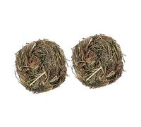 HANABASS 2pièces Boule Herbe pour Lapin Jouet à Mâcher pour Petit Animal De Compagnie Boule Herbe pour Hamster pour Chinchilla Nettoie Dents Et Bouche