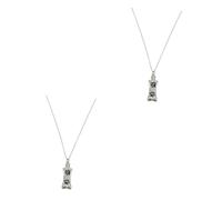 HANABASS 2pièces Collier Urne Acier Inoxydable pour Cendres De Chien Pendentif Commemoratif à Remplir Bijou Funéraire pour Garder Les Souvenirs Près du Coeur