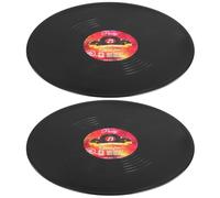 HANABASS 2pièces Décorations Murales Disques Vinyles Vintage Ornements Muraux Rétro pour Bar Restaurant Accessoires Déco Murale Thème Musical Indépendant