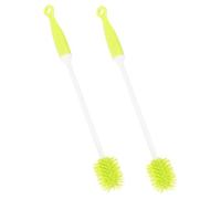 HANABASS 2pièces Lot De Brosses Pour Biberons Goupillon Souple Et Long Manche Pour Nettoyage De Bouteilles Et Tasses Isothermes Conception Ergonomique Pour Usage Domestique