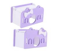HANABASS 2pièces Maisons Plastique pour Hamsters Et Cochons Cachette Confortable Et Sécurisée Nid Pratique pour Petits Animaux pour Et Reposer