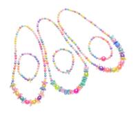 HANABASS 3 Ensembles Set de Bijoux Garçon Fille Perles Synthétiques Collier Bracelet pour Filles Accessoires Fête Anniversaire Cadeau