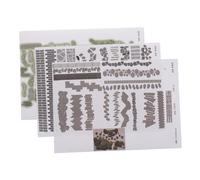 HANABASS 3 Feuilles Autocollants Route Modèle Miniature Texture Pavé Réaliste pour Paysage Urbain Matériel Autocollant pour Diorama Jardin et Maquette