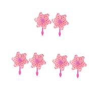 HANABASS 3 Paires Accessoires Garçon Fille Moulin à Vent Coloré pour Guidon Décoration Rotative Facile à Installer Compatible Tricycle et Trottinette Lot de Rose