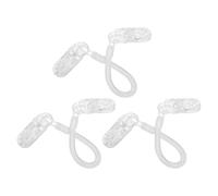 HANABASS 3 pièces Clips de Sangle de Chapeau Réglables avec Chaîne Antidérapante DIY Clips Plastique Transparents pour Casquettes Coupe-vent Accessoires Pratiques pour Camping et Activités