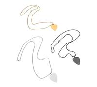 HANABASS 3 Pièces Collier Médiator Guitare Acier pour Hommes et Femmes Musical Confortable et