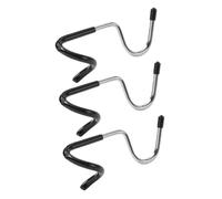 HANABASS 3 pièces Crochets Acier pour Poteaux de Camping de Crochets pour Accrocher Lanternes et Éclairage Extérieur Protection Antidérapante Caoutchouc Accessoires et Portables pour