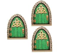 HANABASS 3 Pièces Porte de Fée Miniature Décoration pour Jardin Arbre et Cour Ornement Engrave pour Créer Un Féérique