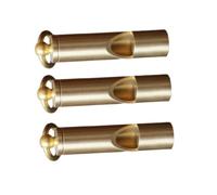 HANABASS 3 pièces Sifflet de Survie Laiton Pur Pendentif Porte-clés Vintage Résistant à Oxydation Signal Urgence pour Randonnée et Activités Extérieures