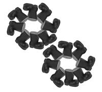 HANABASS 30 Pièces Mini Père Noël Noires Plastique Miniatures de Noël pour Décorations de Maisons de Poupées Accessoires de Chaussures Festives Modèles Miniatures pour Projets de Bricolage