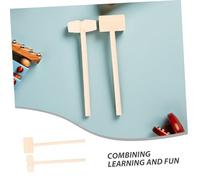HANABASS 30 pièces Mini Wooden Hammers for Natural Hardwood Mallets for Role Play and Creative Tapping Safe Educational Toy Set