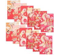 HANABASS 36 Pièces Petites Enveloppes pour Liquide Enveloppes Chinoises Rouge pour Année du Serpent Rouges du Nouvel An Chinois Poches Chanceuses Hong Bao pour Fête Printemps