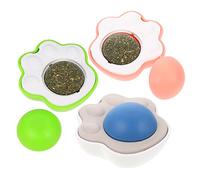 HANABASS 3pièces Jouet pour Chaton Boule Herbe à Chat Interactive Jouet Domestique à Mâcher pour Chat Balle à pour Chaton Intérieur