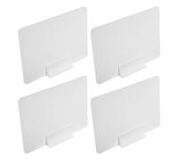 HANABASS 4 Ensembles Cloisons de Bureau en PVC avec Support Clips Blancs | Installation Facile et Stabilité Autoportante, Accessoires Inclus, pour Bureaux et Espaces Partagés