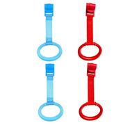 HANABASS 4 Pièces Anneaux de Traction pour Lit à Barreaux Bébé, Accessoire en Plastique Confortable et Facile à Saisir, Aide Bébé à Se Tenir Debout le Berceau