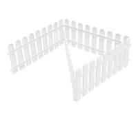 HANABASS 4 pièces Clôture Jardin Blanche Renforcée pour Pelouse et Décoration Extérieure Bordure Paysagère Polyvalente pour Jardin Cour et Allées Barrière Décorative pour Plantes et