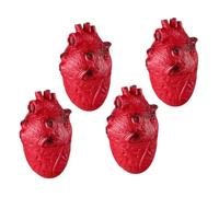 HANABASS 4 pièces Décorations Halloween Cœur Sanglant Faux Effrayant Réaliste Accessoire Zombie Party Ambiance Horreur Intérieur Extérieur