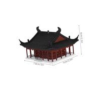 HANABASS 4 Pièces Miniature Chinese Architecture Model for Fish Tank Decoration Compact Traditional Garden Sculpture Easy Care Aquarium Ornament Plant Friendly Micro Landscape for Small