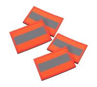 HANABASS 4 Pièces Patchs Réfléchissants de Sécurité, Nylon Orange | Installation Facile, Haute Visibilité en Pluie et Nuit, Usage pour Brassard ou Chapeau, Résistance Accrue