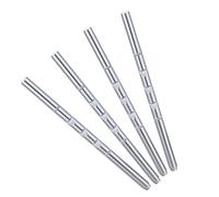 HANABASS 4 Pièces Tiges Droites Métal pour Appuie-tête de Voiture Barre de Remplacement Ajustable pour Siège Auto Support Stable Antivibration pour Camping-