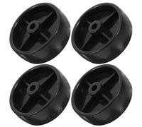 HANABASS 4 roulettes Universelles de 76 CM pour Chauffage de Terrasse à Gaz Roues Robustes Noires en Métal Trou de 08 CM Accessoires de Rechange pour Parasol et Étagères Métalliques