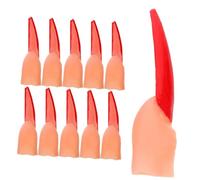 HANABASS 40 Pièces Fake Witch Finger Covers for Halloween Reading Pointers Scary Nail Tips Cosplay Costume Accessories for Party Trick Props