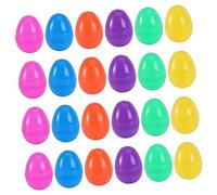 HANABASS 48 pièces Easter Plastic Eggs Decorations Set Reusable Childrens Toys for Egg Hunt and Party Bright Colors DIY Easter Surprise Gifts Couleur Aléatoire Couleur Aléatoire
