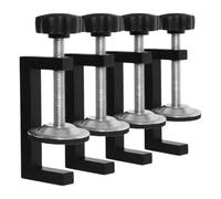 HANABASS 4pcs Serrage-Joints Modulaires en Alliage D'aluminium Noir Force de Serrage Réglable pour Meubles en Rotin, pour Menuiserie et Mobilier D'extérieur