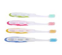 HANABASS 4pièces Brosse à Dents Pliable de Voyage Brosse à Dents Portable pour Affaires Randonnée Séjour Familial Poils Souples Articles de Toilette Peu Encombrants