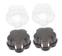 HANABASS 4pièces Couvre-rotules De Sécurité Pour Cuisinière à De Garçon Fille Pour Boutons De Plaque De Cuisson Installation Facile Et Réutilisable Couleur Noire Et Transparente