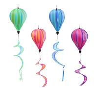 HANABASS 4pièces Décorations De Moulin à Vent à Paillettes Ballons Aménagement Extérieur Pendentifs De Montgolfière Ballons Spirale Décoration De Jardin