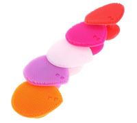HANABASS 5 pièces Brosse Bain Silicone Forme de Cœur Brosse Manuelle Douce pour Massage Du Chevelu et Nettoyage Du Visage et Pratique