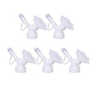 HANABASS 5 Pièces Buse D'arrosage en Plastique pour Plantes et Fleurs, Économiseur de Temps Travail, pour Serrage et Balcon, Accessoire Jardinage Blanc