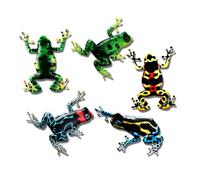HANABASS 5 Pièces Grenouille Décoration Murale Grenouille Décor Leurres Lapin Grenouille Stylo Affiche Topper Voiture Grenouille Peluche Figurine Grenouille Jouets Étang Décor Peluche