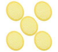 HANABASS 5 Pièces Île Flottante pour Abeilles en Mousse Eva Jaune, Résistante aux UV, sans Installation, pour Pots de Jardin et Bords D'étang
