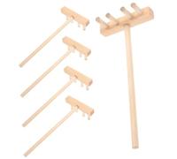 HANABASS 5 pièces Mini Râteaux Bois pour Jardin Zen Râteaux Créatifs pour Décoration de Bureau et Relaxation Accessoires de Table de Sable Zen