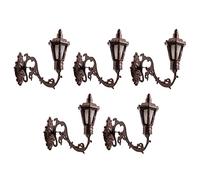 HANABASS 5 pièces Miniature Wall Lamp Model Set Simulated Decorative Table Lighting for Dollhouse Realistic Mini House Wall Lamps for Decoration with Light