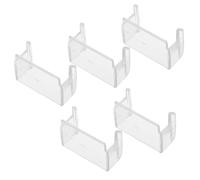 HANABASS 5 Pièces Voie Ferrée en Plastique Connecteur De Piste en Os De Chien en Bois Connecteur De Voie Ferrée en Bois Double Face Adaptateurs De Piste Pinces à Jouer en Bois Transparent